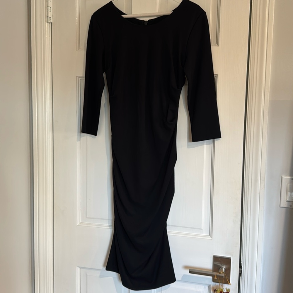 Artelier Nicole Miller black jersey dress size M (runs like a size 4)
